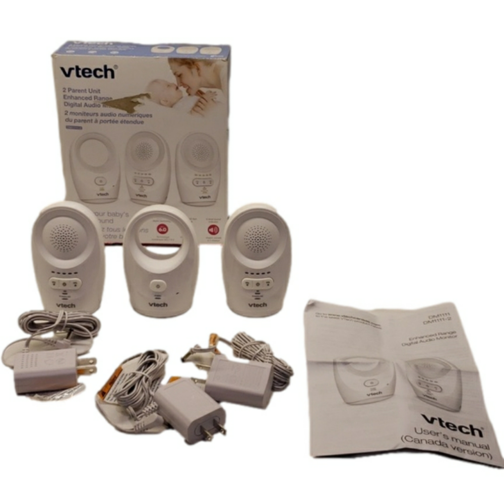 VTECH DM1111-2, Enhanced Range Digital Audio Baby Monitor, 2 Parent Units